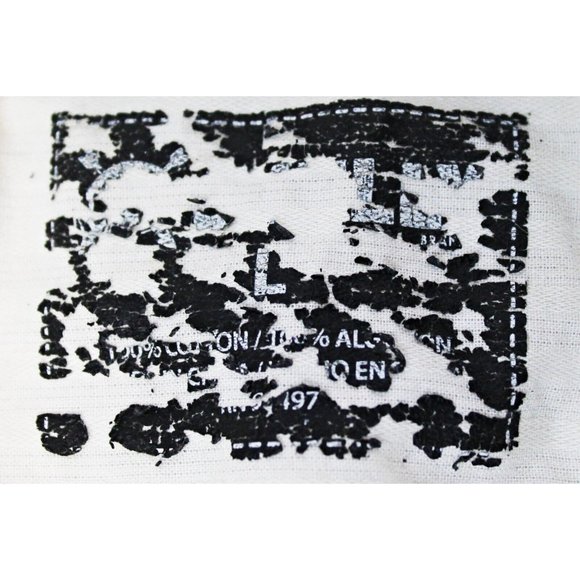 Unbranded Men's Sz M Button Up Collared Shirt Stripped White Gray Light Weight - Picture 6 of 8